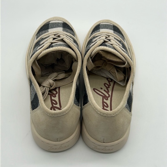 Zodiac Cheezburger Plaid Lace-Up Sneakers Women’s Size 8M Black White Tan NWB - Picture 7 of 11